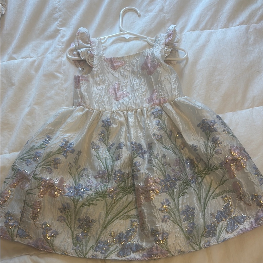 Floral Embroidered Kids Dress